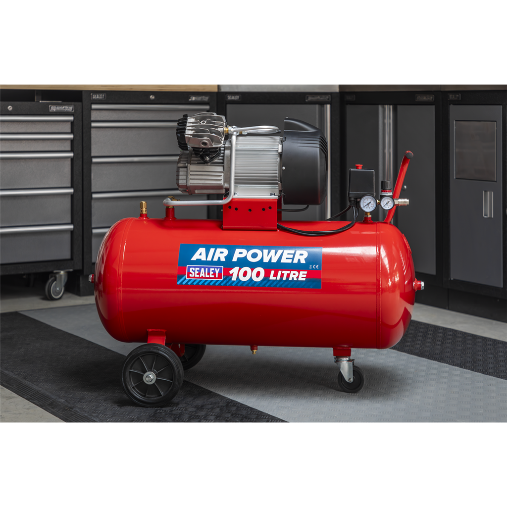 100L V-Twin Direct Drive Air Compressor 3hp