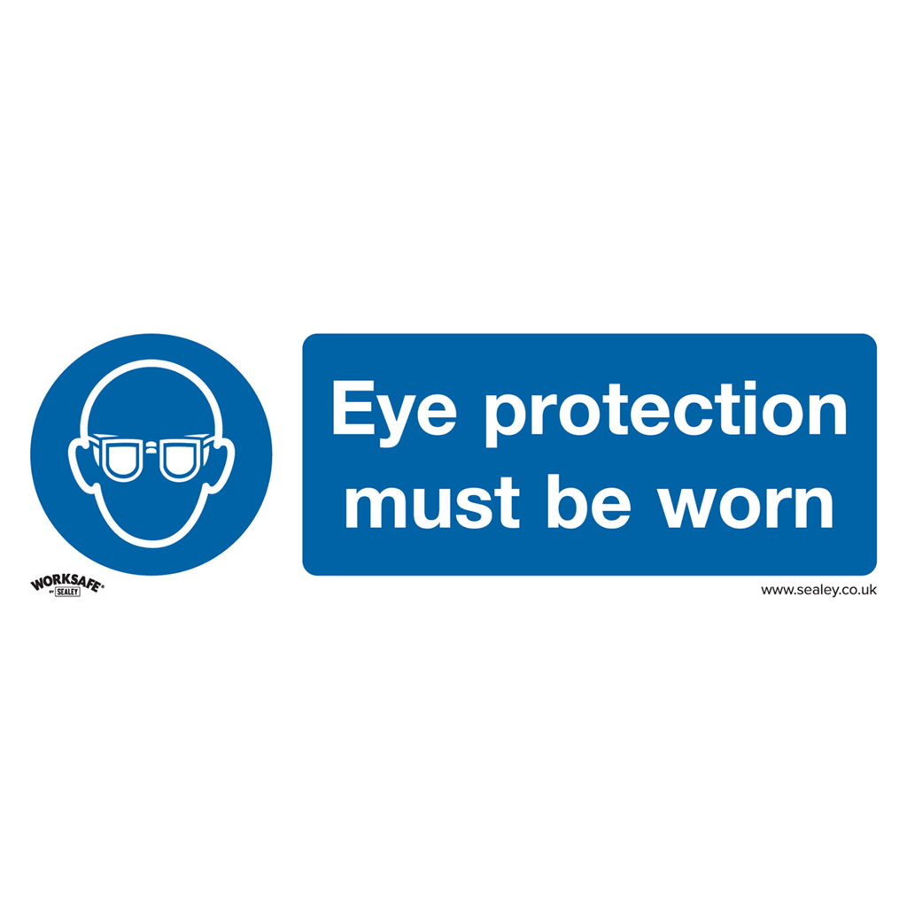 Worksafe&#174; Eye Protection Must Be Worn Safety Sign - Self-Adhesive Vinyl