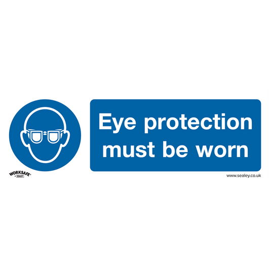 Worksafe&#174; Eye Protection Must Be Worn Safety Sign - Self-Adhesive Vinyl