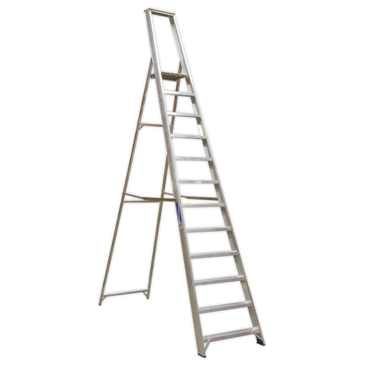 Industrial Step Ladder 12-Tread Aluminium - BS EN 131