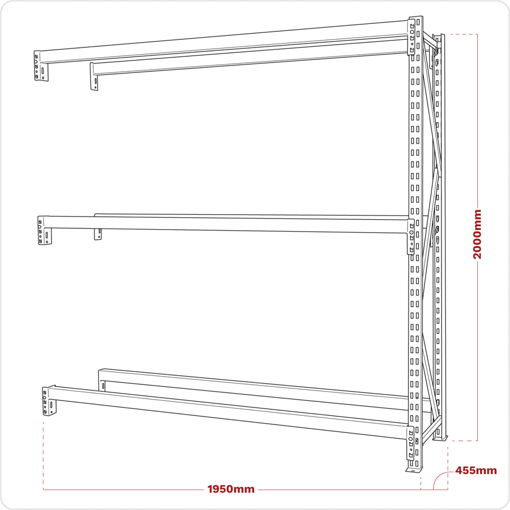 2-Level Tyre Rack Extension 200kg Capacity Per Level