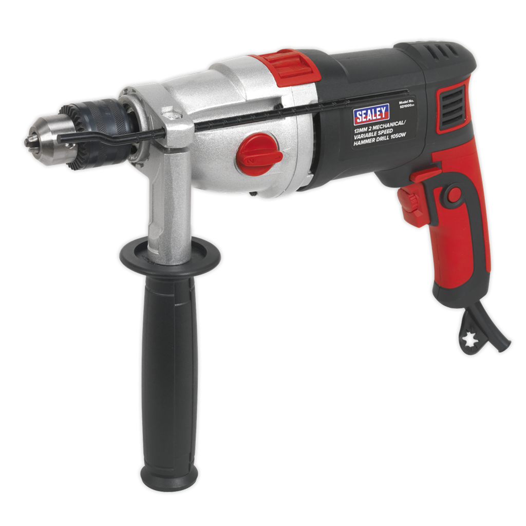 13mm 2 Mechanical/Variable Speed Hammer Drill 1050W/230V