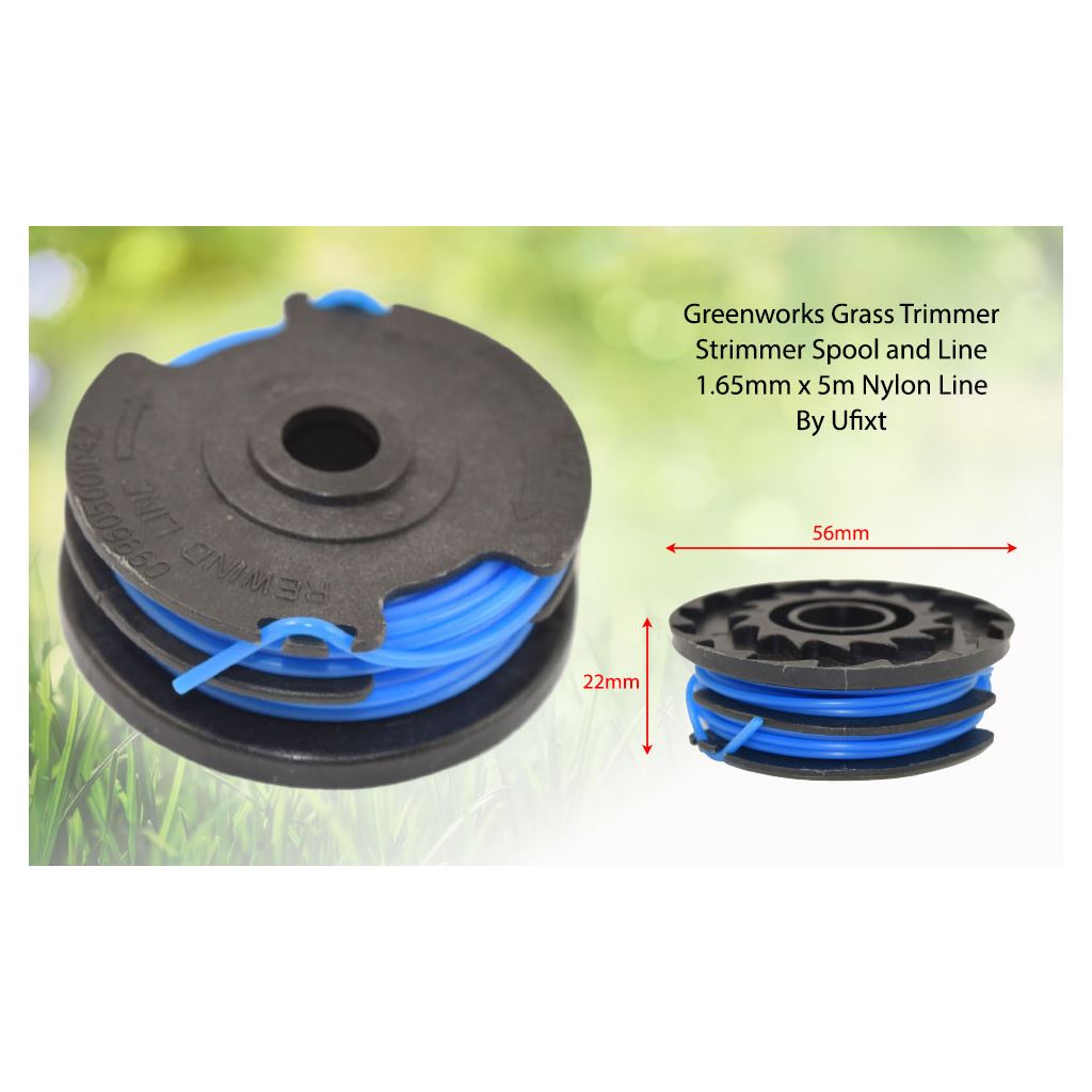 Greenworks-Compatible Strimmer Spool & Dual Line 1.65mm x 5m - Replacement for Part 2900719