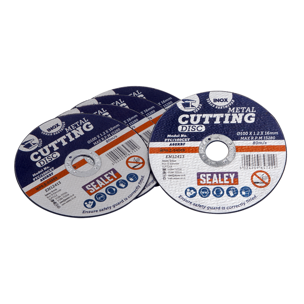 100 x 1.2mm Cutting Disc 16mm Bore - Pack of 100