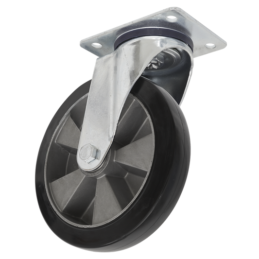 200mm Castor Wheel with Swivel Plate