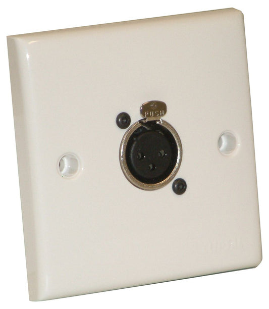 Wall Plate with 1 x Neutrik 3 Pin Female XLR Socket (NC3FDL1)