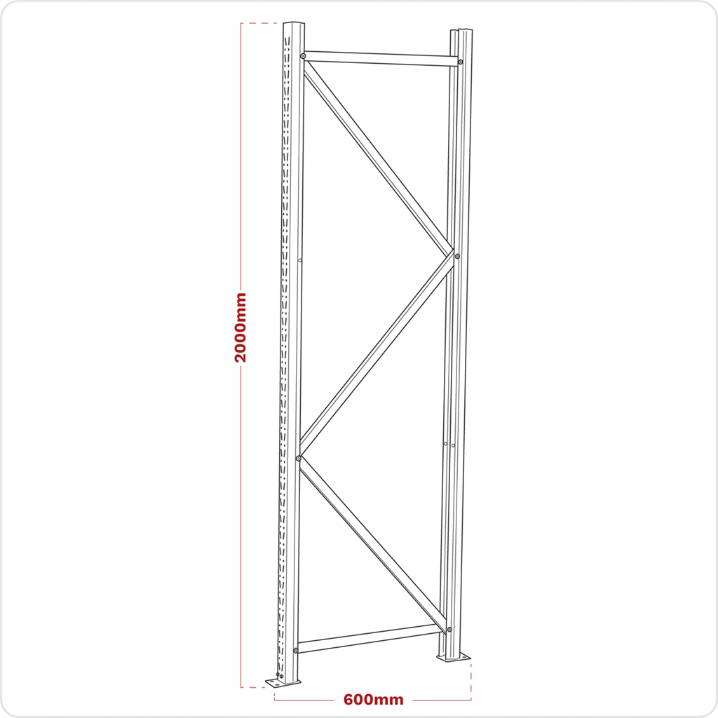 Frame One End 2000 x 600mm