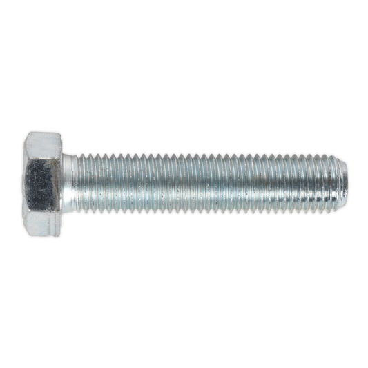 8.8 Zinc Plated HT Setscrew M16 x 75mm, DIN 933 - Pack of 10