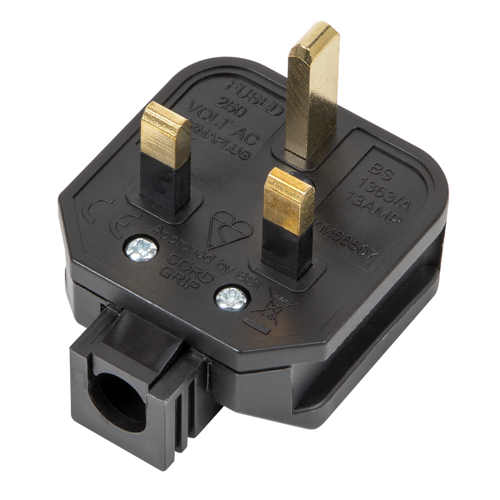 13A Heavy-Duty Plug - Black