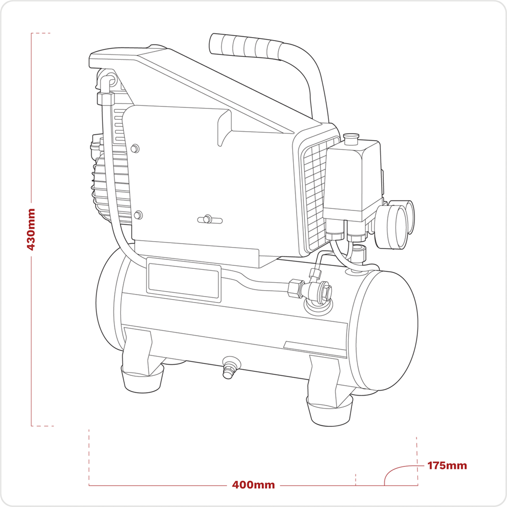 6L Direct Drive Air Compressor 1hp