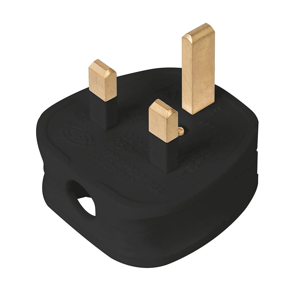 Powermaster 13A Fused Plug - Black