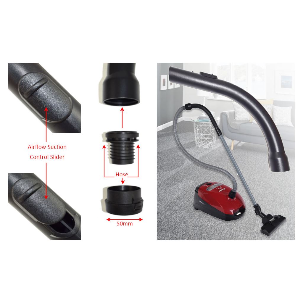 Curved Handle Wand To Fit Miele Vacuum Cleaners | Ufixt Replacement