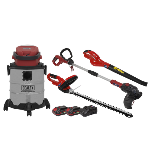 4 x SV20 Series Cordless Garden Power Tool Combo Kit 20V - 2 Batteries