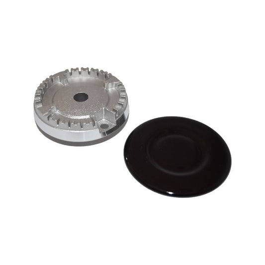 Universal Cooker Oven Gas Hob Burner Base and Cap Set 75 mm | Compatible Replacement by Ufixt