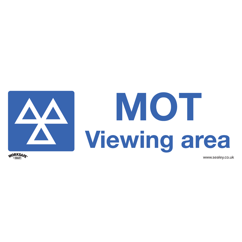 Worksafe&#174; MOT Viewing Area Safety Sign - Self-Adhesive Vinyl