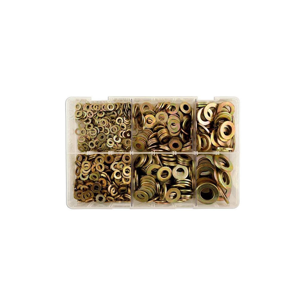 Zinc Plated Washers - Form A Flat - Assorted - Box Qty 800