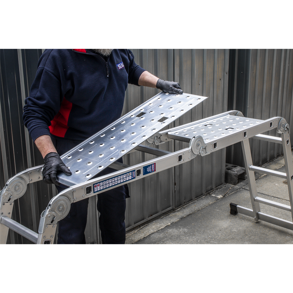 4-Way Aluminium Folding Platform Ladder - BS EN 131