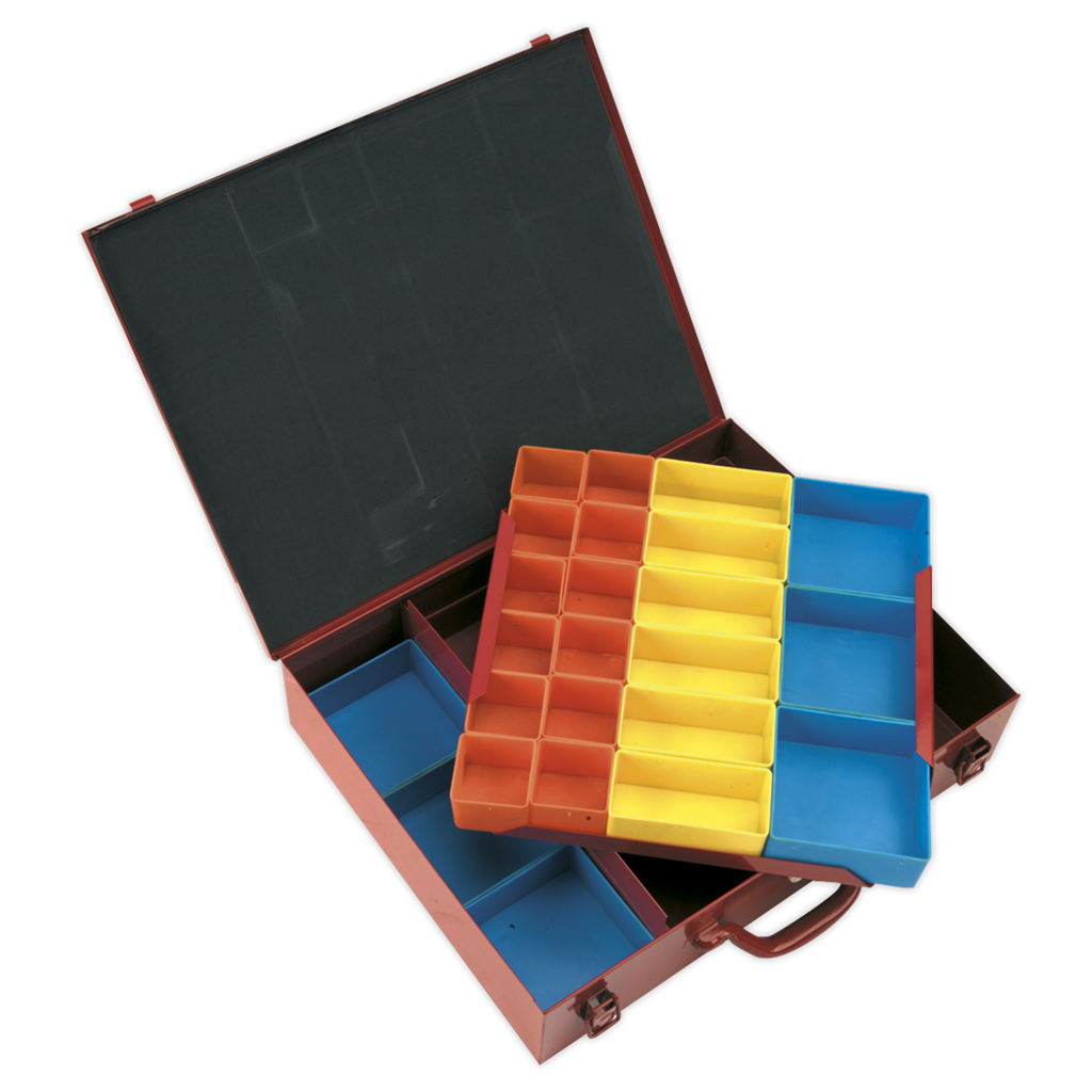 2-Layer Metal Case with 27 Storage Bins