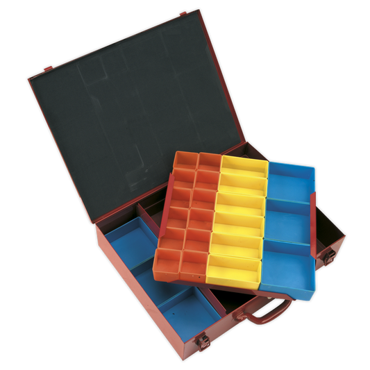 2-Layer Metal Case with 27 Storage Bins