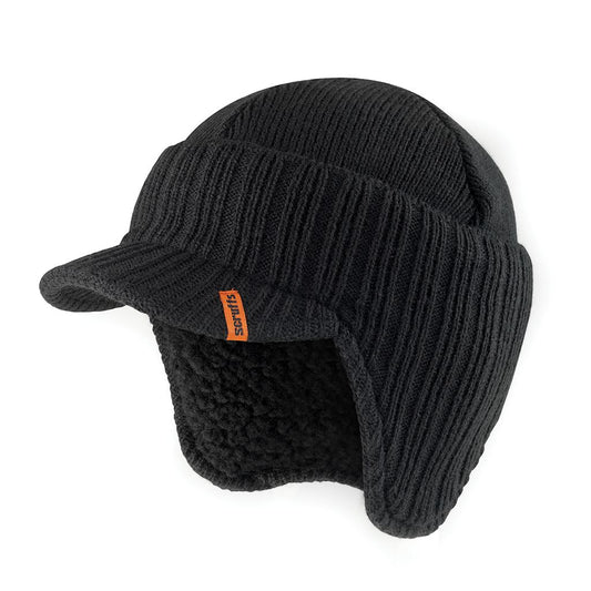 Scruffs Peaked Beanie Black - One Size