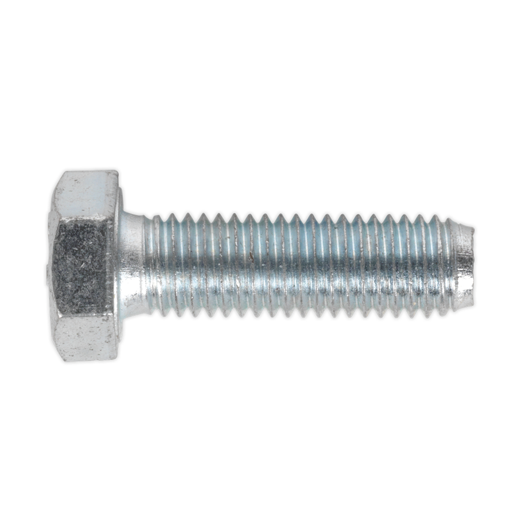 8.8 Zinc Plated HT Setscrew M12 x 40mm, DIN 933 - Pack of 25