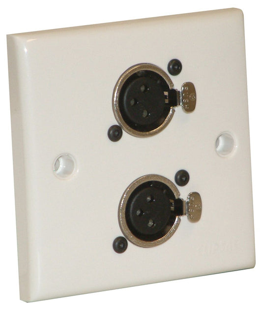 Wall Plate with 2 x 3 Neutrik Pin Female XLR Socket (NC3FDL1)