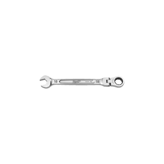 18 mm MAX BITE flexible head ratcheting combination spanner -1pc