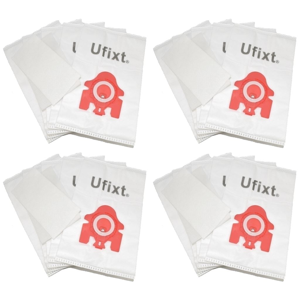 FJM Bags for Miele FJM 3D Efficiency - 20 Pack + Filters | Compatible by Ufixt
