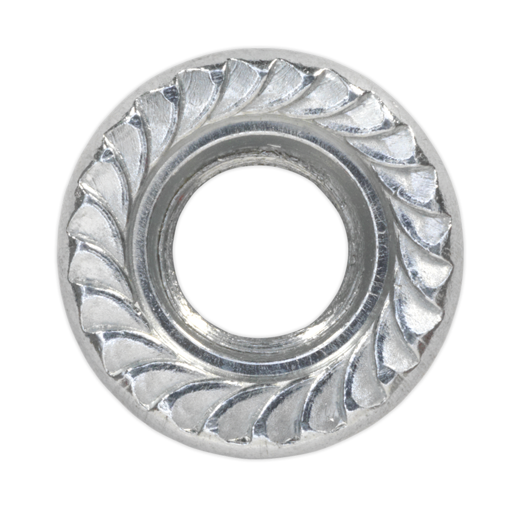 Zinc Plated Serrated Flange Nut M8 - Pack of 100