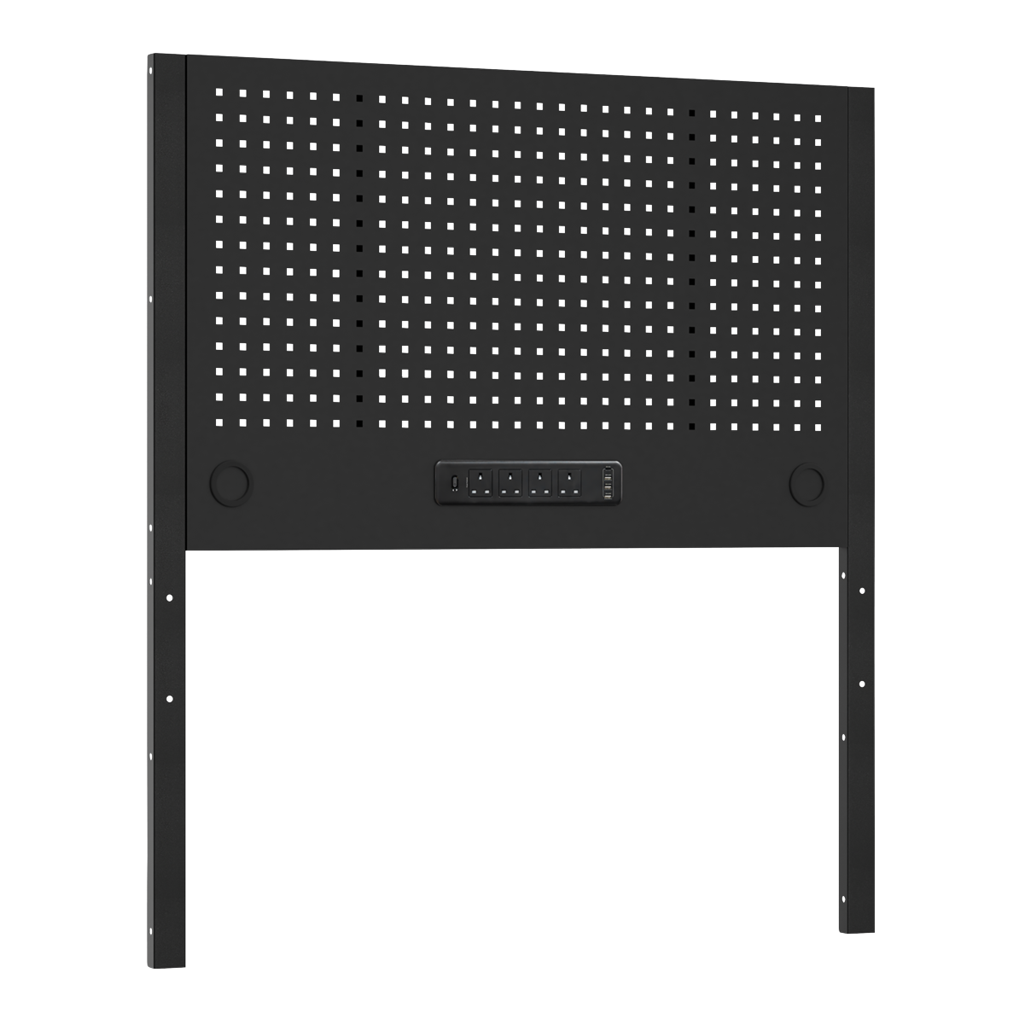 Superline PRO&#174; Modular Pegboard Back Panel with Power Bar 1240mm