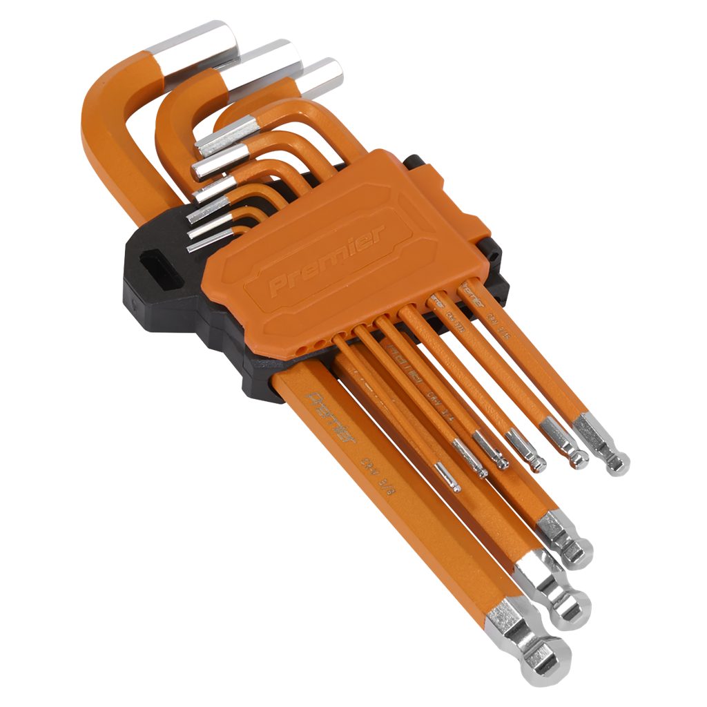 Premier Imperial Long Ball-End Hex Key Set 9pc