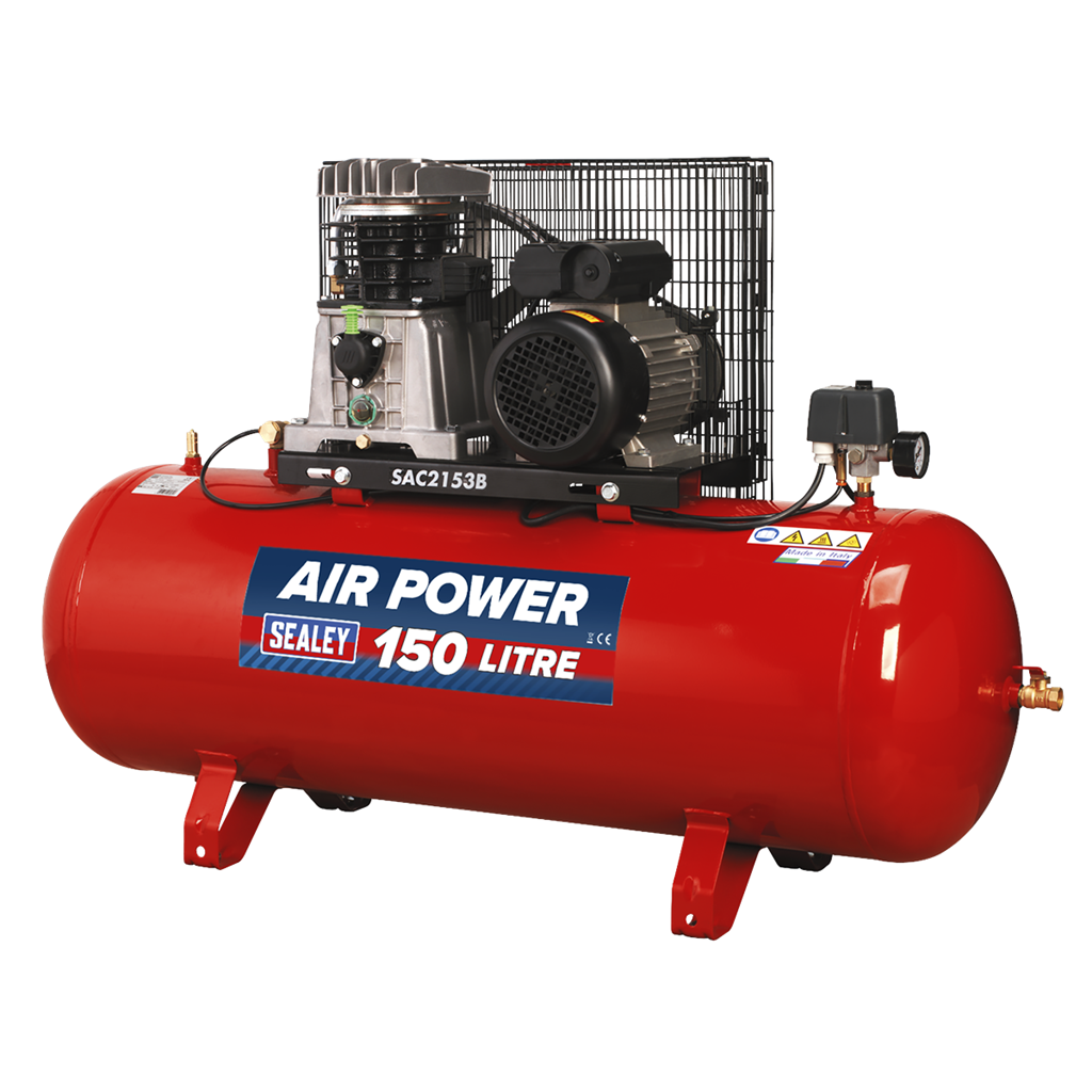 150L Belt Drive Air Compressor with Cast Cylinders 3hp