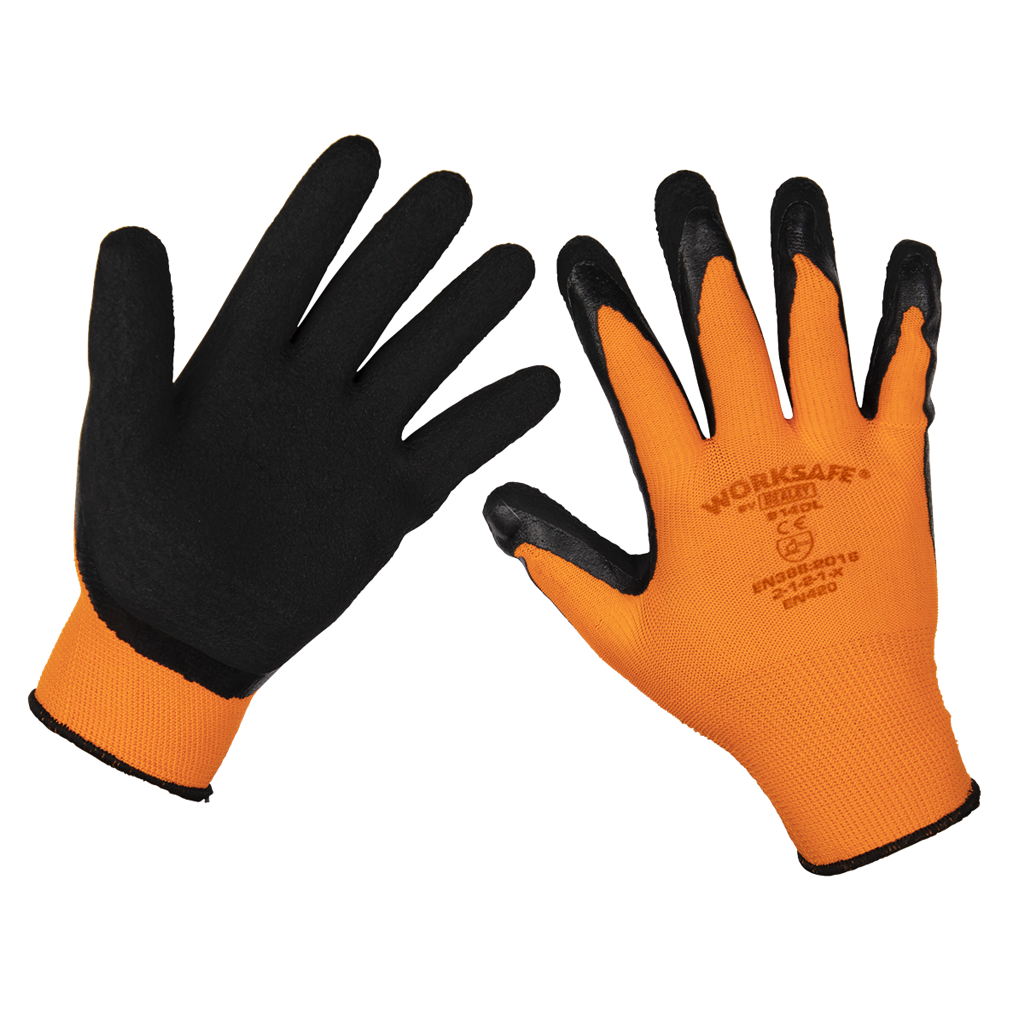 Worksafe&#174; Foam Latex Gloves, Large - Pair