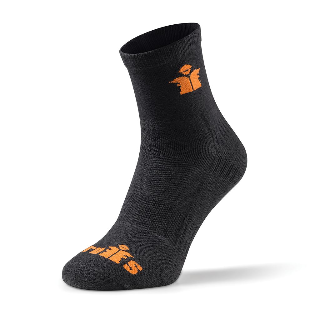 Scruffs Worker Lite Socks Black 3pk - Size 7 - 9.5 / 41 - 43