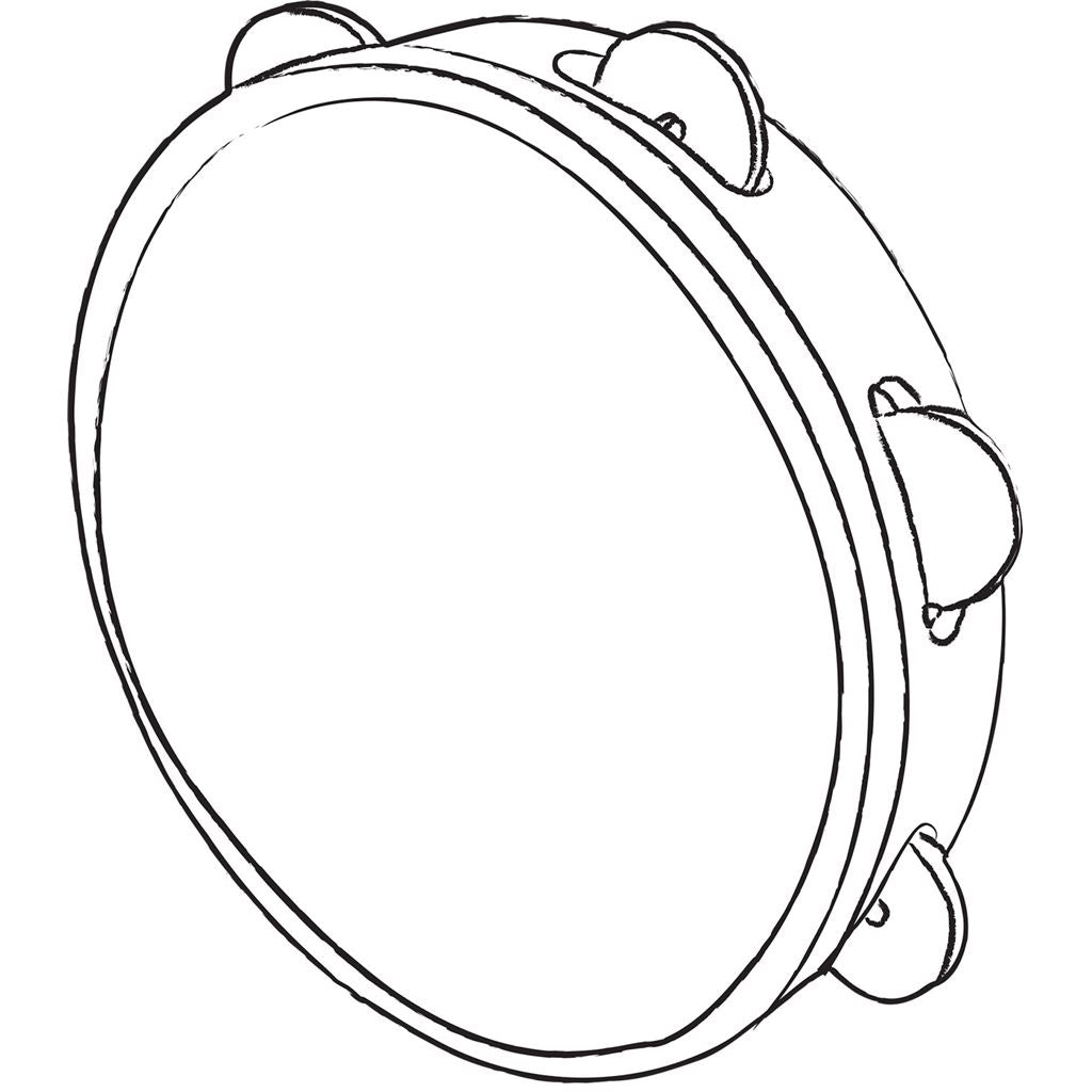 Headed Tambourines - 20cm (8") - TAMB08H