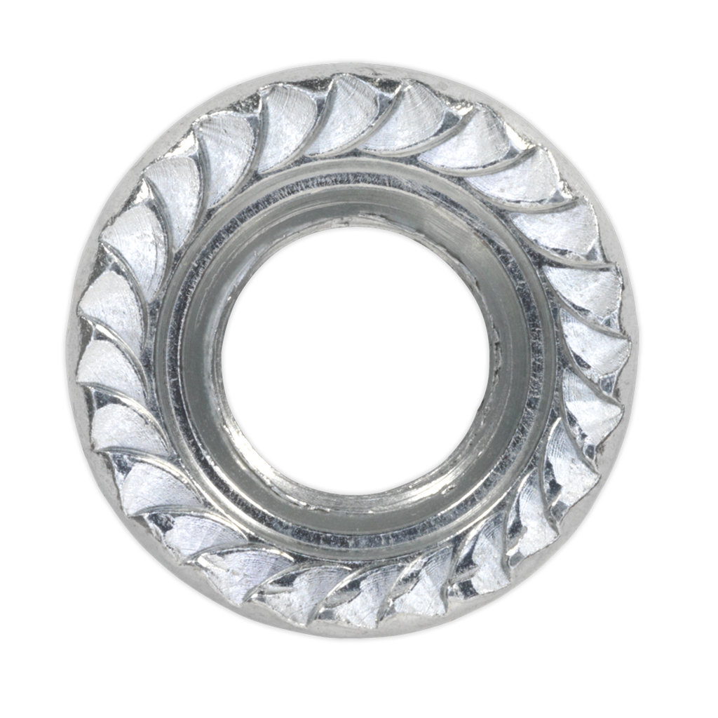 Zinc Plated Serrated Flange Nut M10 - Pack of 100