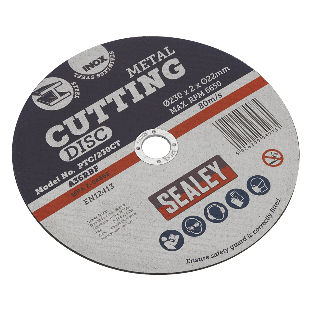 230 x 2mm Cutting Disc 22mm Bore - Pack of 50