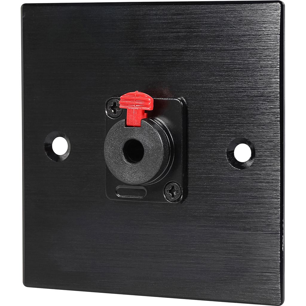 1 x 6.3mm Jack Socket Wall Plate Metal