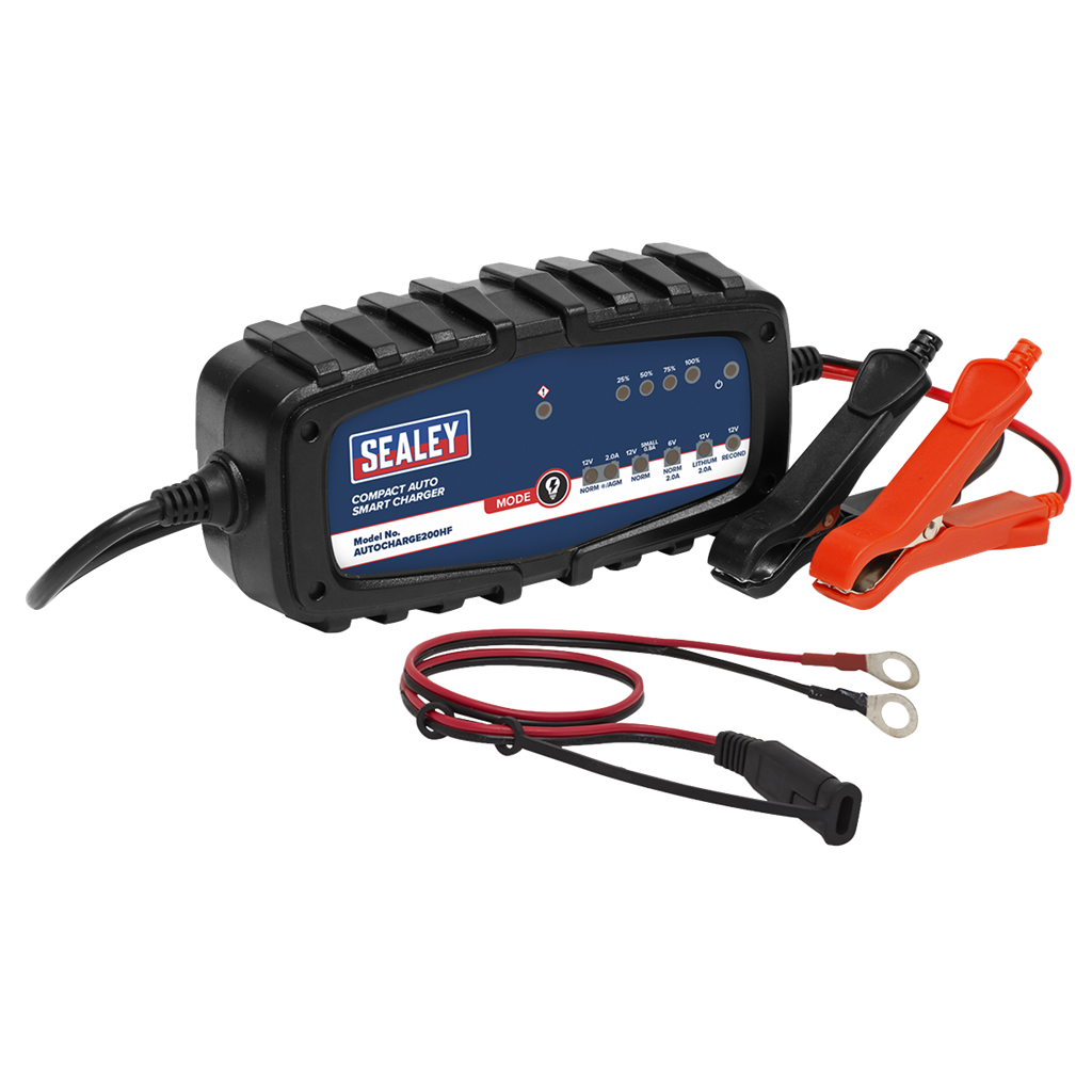 6/12V Compact Auto Smart Charger & Maintainer 2A