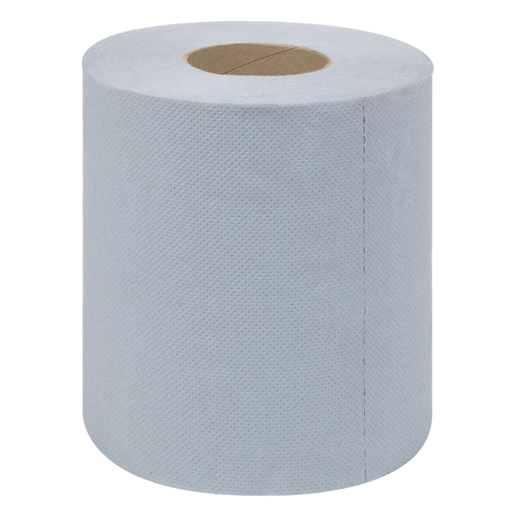 2-Ply Embossed Blue Paper Roll 60m - Pack of 6