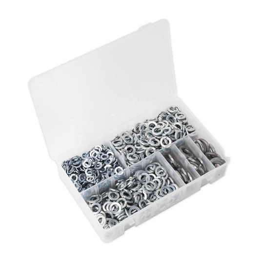 Zinc Plated Spring Washer Assortment M6-M16 1010pc - DIN 127B