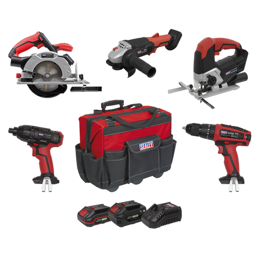 5 x SV20 Series Cordless 5 Tool Combo Kit 20V - 2 Batteries