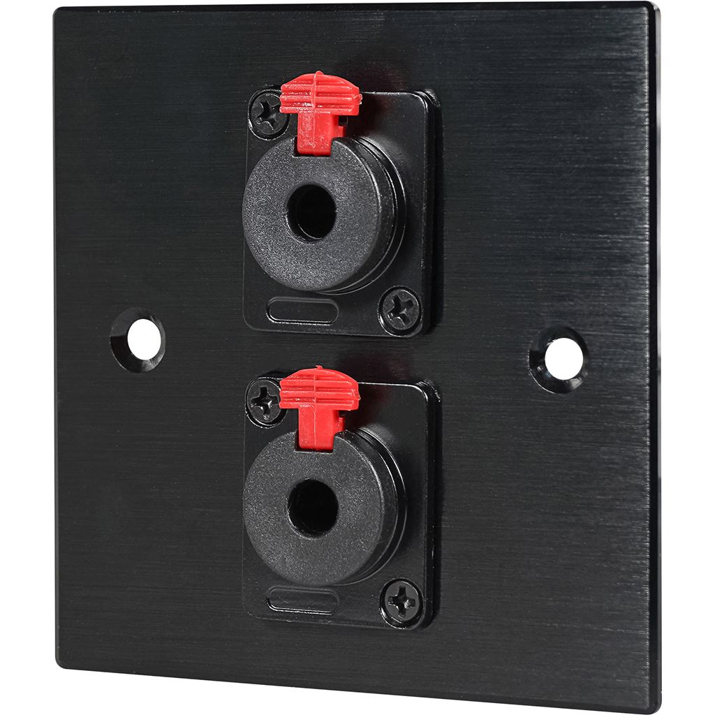 2 x 6.3mm Jack Socket Wall Plate