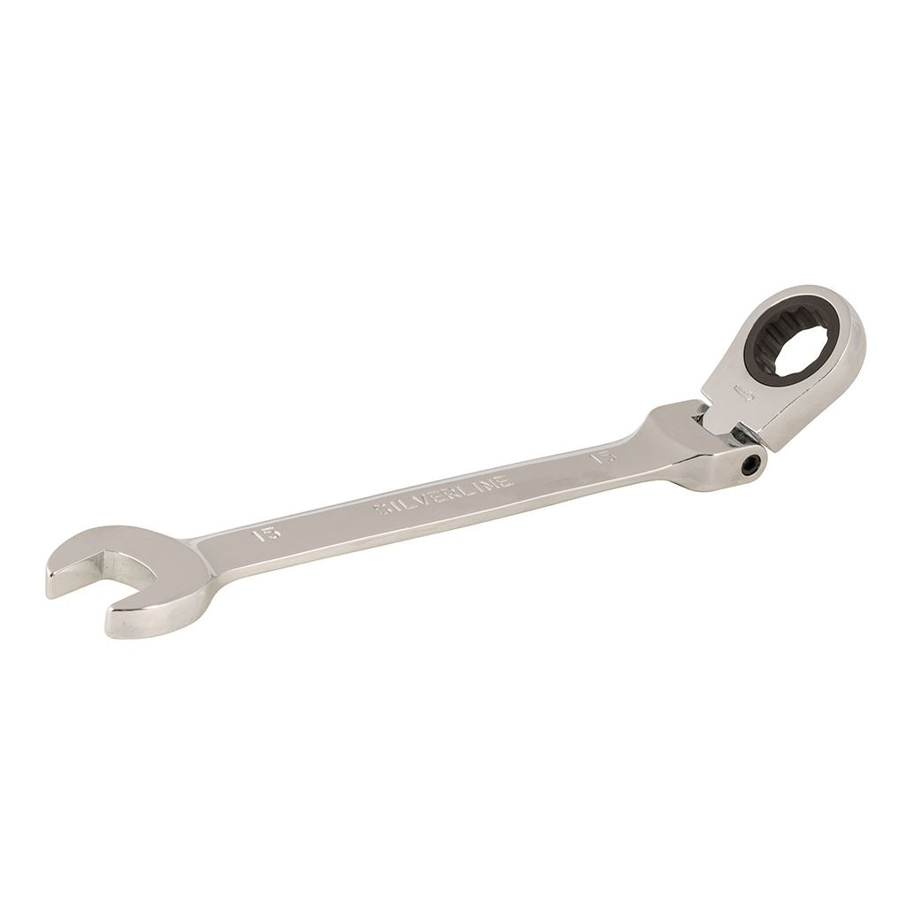 Silverline Flexible Head Ratchet Spanner - 15mm