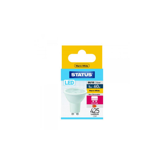 Status 5W - 60W LED Gu10 Warm White Clear 1Pk Box