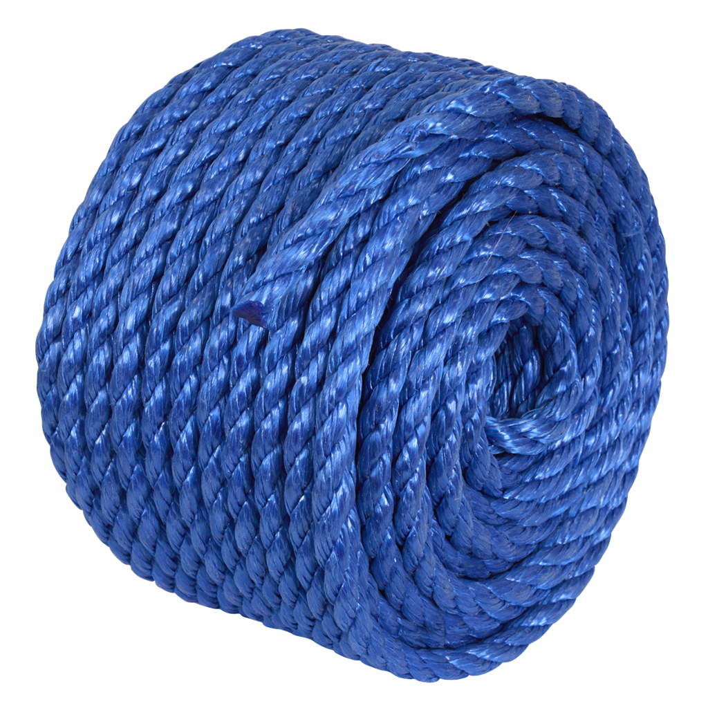 10mm x 30m Polypropylene Split Film Twisted Rope, Blue