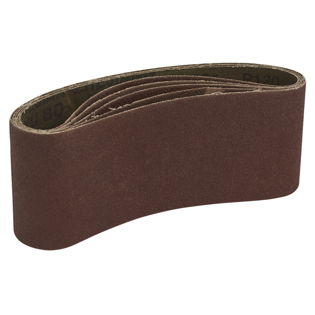 76 x 457mm Sanding Belt 120Grit - Pack of 5