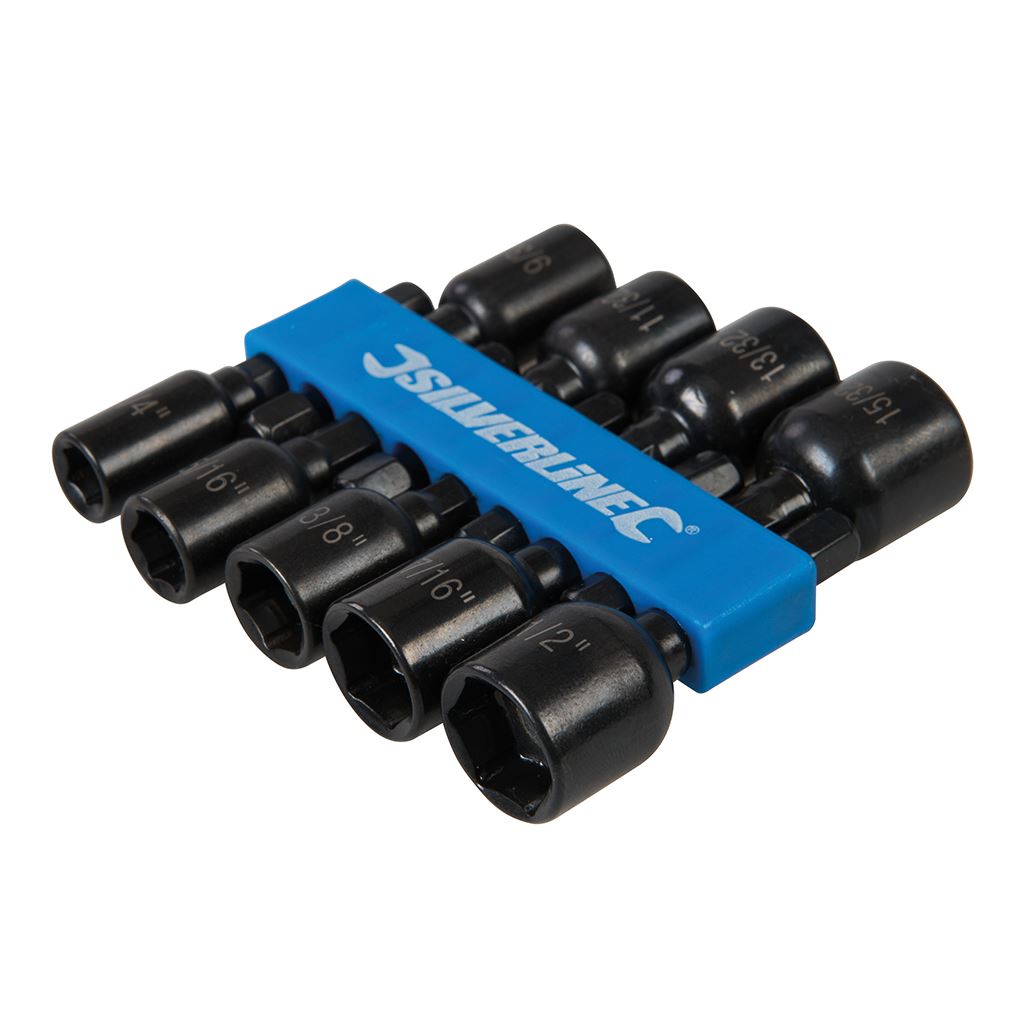 Silverline Magnetic Nut Driver Set 9pce - &#188;” – &#189;”