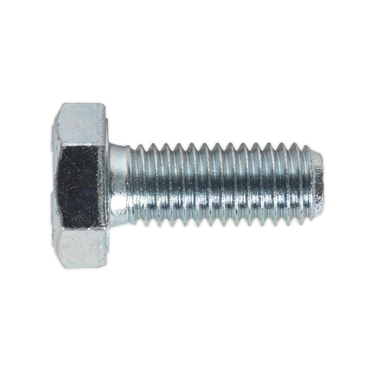 8.8 Zinc Plated HT Setscrew M10 x 25mm, DIN 933 - Pack of 25