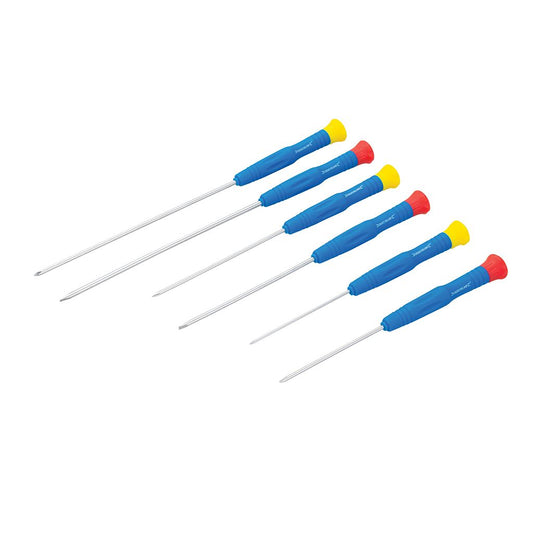 Silverline Extra-Long Precision Screwdriver Set 6pce - 6pce